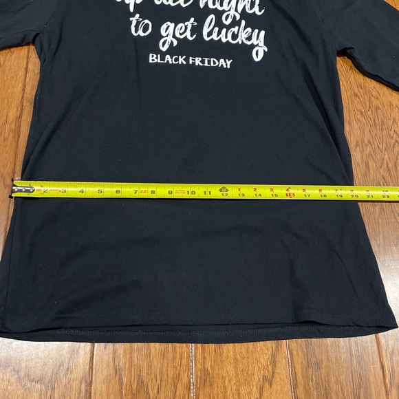 Up All Night To Get Lucky BLACK FRIDAY Shirt L/S Long Sleeve Size Large NWT! - Picture 9 of 10